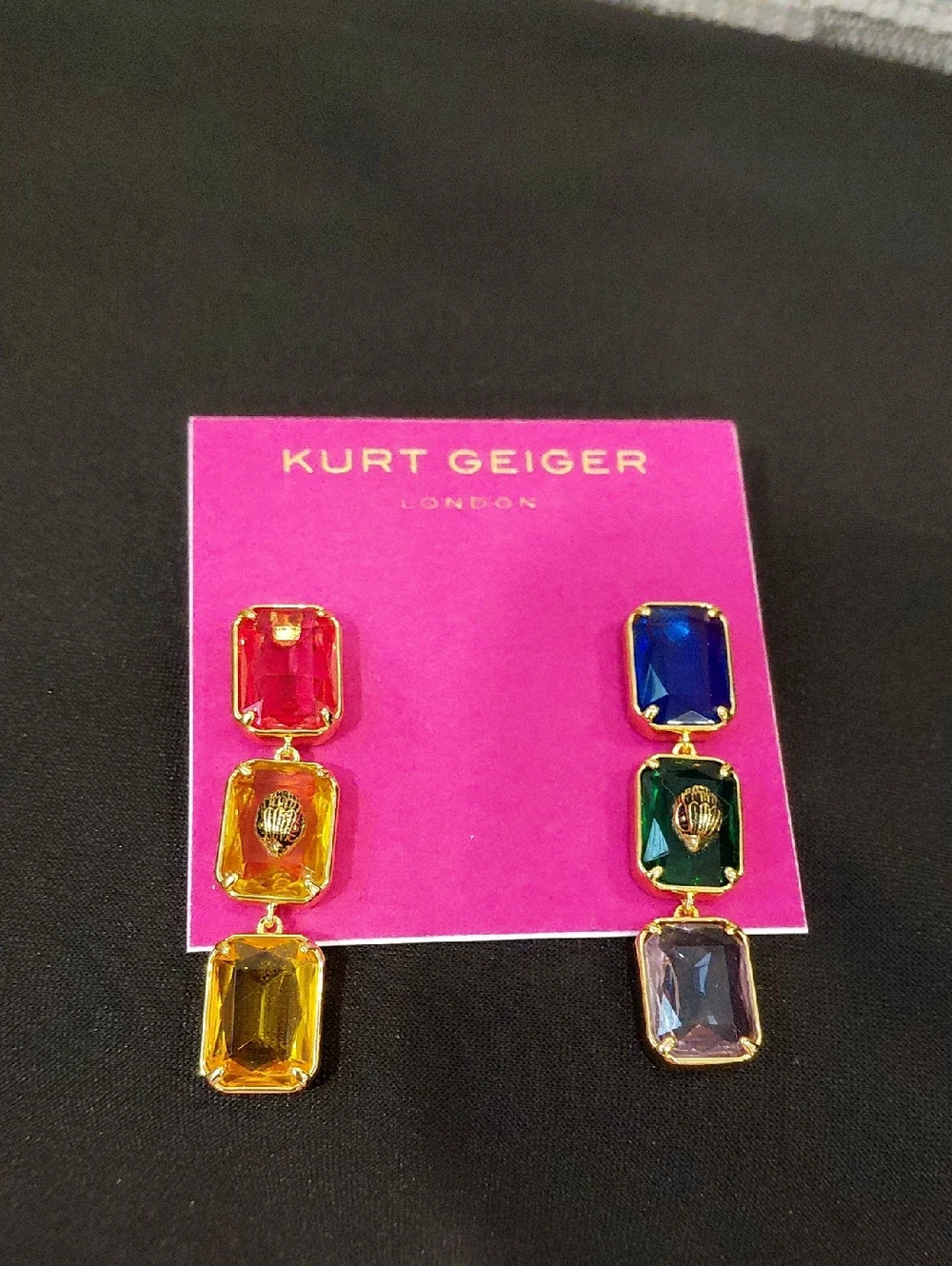 KURT GEIGER LONDON STONE DROP EARRINGS - Picture 2 of 7